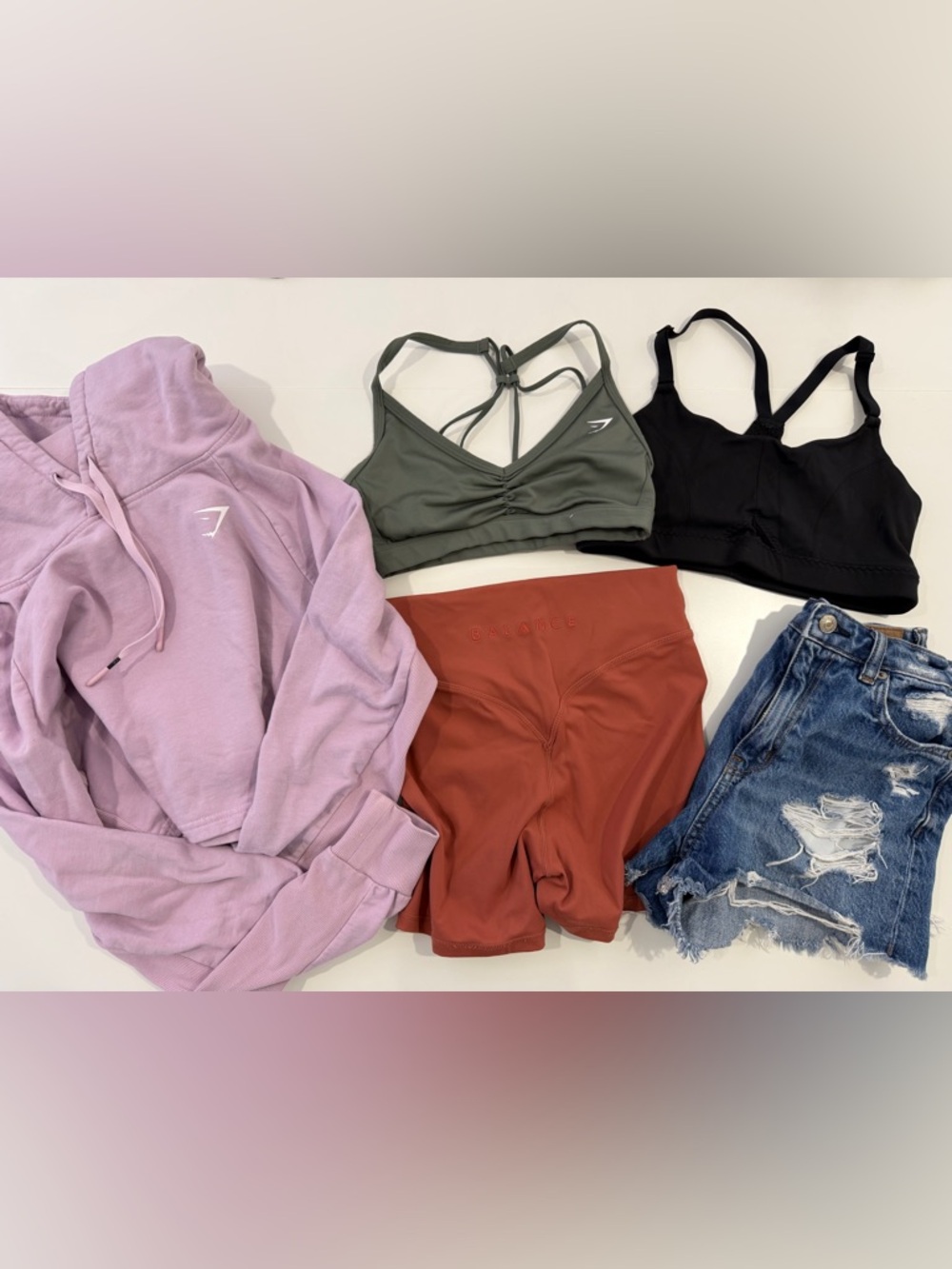 Bundle of Size Small Clothing Active Shorts Bras Hoodie Denim